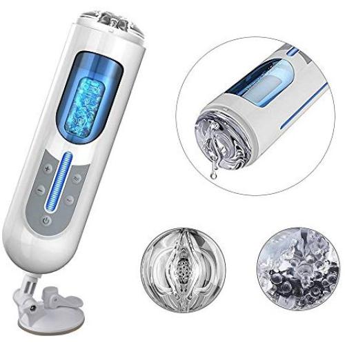 Male Masturbation Toy Electric Vibrating Masturbator Cup Automatic Aircraft Cup Man Sex Toy Hands Free with USB Rechargable Realistic 3D Vagina