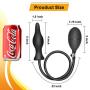 Silicone Expand Inflatable Anal Plug - Body-Safe Medical Grade Waterproof Butt Sex Toy for Male, Female and Beginners (Black Classic Style)