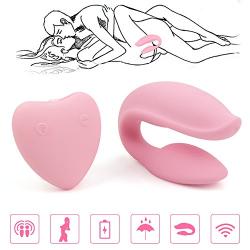 Leqipin Remote Control Vibrator Couple,U-Shape Dual Massager for Women G-Spot Nipple Clitoris Stimulator Waterproof Multipurpose USB Rechargeable