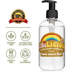 Lubilicious Water Based Personal Lubricant | Men, Women & Couples | Natural Glide Lube For Sex & Toys 8.5 oz