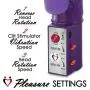 LeLuv Rabbit Vibrator Rotating Pearls Multispeed Clitoral Tickler Bundle with Secret Lipstick Pink