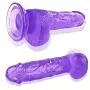 XKiss Crystal Realistic Dildo, 7.8" Purple Penis for Beginners with Strong Suction Cup, Sex Toy for Vaginal G Spot & Anal Prostate Play XKiss Crystal Realistic Dildo, 7.8" Purple Penis for Beginners with Strong Suction Cup, Sex Toy for Vaginal G Spot & Anal Prostate Play