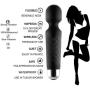 Massager mini Massager Handheld Electric Bullet Body Neck Face Foot Massage therapy tool Portable Waterproof 20 frequency 8X Multi-Speed (Black)