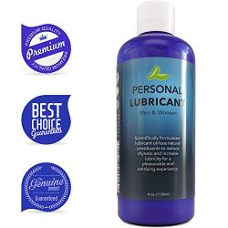 Best Water Based Lubricant for Women and Men - Natural Hypoallergenic Lube - Carrageenan Personal Lubricant for Couples - Enriched with Aloe Vera Juice - Paraben Free