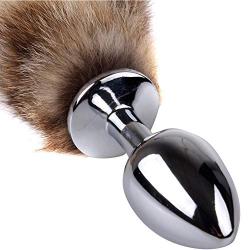 MoonFireToy OO10 Foxtail Tail Plug Massager for Beginners - Men and Women w/Lube