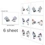 Lady Up 6 PCS Face Gems Stickers Rhinestones Crystals Rainbow Mermaid Face Jewels Glitters Temporary Tattoos Stickers for Festival Halloween Carnival Party