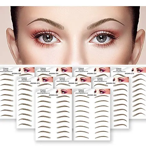 DAGEDA Brown 81 Pairs 9 PC Eyebrow Transfers Stickers, Long Lasting Natural Waterproof Bionic Eyebrow Water Transfer Tattoo Eyebrow Sticker For Woman Man Makeup Tool(Brown) DAGEDA Brown 81 Pairs 9 PC Eyebrow Transfers Stickers, Long Lasting Natural Waterproof Bionic Eyebrow Water Transfer Tattoo Eyebrow Sticker For Woman Man Makeup Tool(Brown)