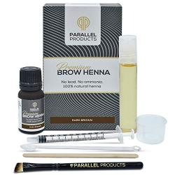 Parallel Products Eyebrow Henna Kit - 100% Organic Henna For Brow Coloring (Dark Brown)