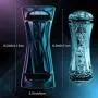 Rotatable Male Masturbators Sex Toys for Men, Transparent Pocket Pussy Strokers Realistic Textured Lifelike Vagina Mouth Blow Job Deep Throat Masturbation Cup