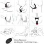 PHANXY® 3 in 1 Remote Controlled Vibrating Prostate Massager/Vibrator with Cock Ring and Ball Loop 9 Speeds G Spot Vibrator Waterproof Anal Sex Toy for Men Women and Couples