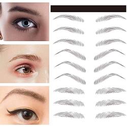 DAGEDA 4D Eyebrow Transfers Stickers, Black 91 Pairs 15 Styles 9 PC Long Lasting Natural Waterproof Bionic Eyebrow Water Transfer Tattoo Eyebrow Sticker For Woman Man Makeup Tool