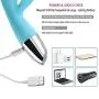 Useful Strongest Computer Compact Silent Force-Vibrator USB Cable 10 Speeds Modes Rechargeable Waterproof Design for Patio,Bedroom, Garden, Gate, Yard, Parties, Wedding Gift (Blue)