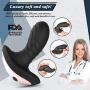 Vibrating Butt Plug Prostate Massager, Rechargeable Silicone Anal Vibrator with 10 Powerful Stimulation Patterns Remote Control Waterproof Anal Sex Toys for Men Women and Couples (Black)