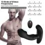 Male Vibrating Prostate Massager Sex Toy with 12 Speed for Wireless Remote Control Anal Pleasure Waterproof Rechargeable Prostate Stimulator Anal Vibrator Butt Plug,Unisex G spot Vibrator Anal Sex Toy