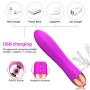 Mini Magic Wand Massager Rechargeable, Mini Massager Wand,Portable Mini Vibrating Massager with 12 Vibration Modes … (Purple)