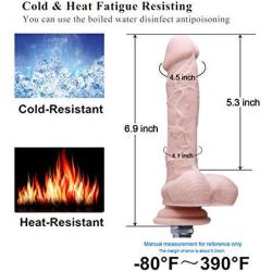 6.9&quotSilicone Dildo for Hismith Sex Machine with Quick Air Connector, 5.3" Insertable Length,Small Size