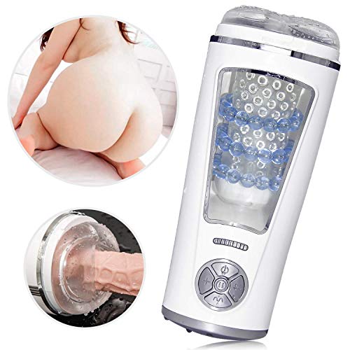 Male Automatic Piston Cup Sucking 280 Times/Min and 360° Rotating Electronic Massage Cup Males Toy