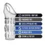 Stretchy Textured Pleasure Cock Sleeve - Male Enhancement - Prolong Erection - Sex Toy for Men (Clear)