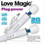 Wand Massager - Love Magic 20 Speed Plug-in Full Body Massage Wand Powerful Motor Therapeutic, Electric Handheld Massager for Muscle Aches and Sports Recovery