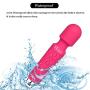 Powerful Strongest Quiet Waterproof magic Vibrating Wand Electric Massager Upgrade Cordless 8 Multi-Speed 20 Vibration Modes use for back waist foot Hand Pains&Sports Recovery Relieves fatigue Stress