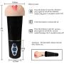 Masturbator Cup Masturbation Vibrating Male Masturbators, Treediride 2 in 1 3D Realistic Vagina Pussy Sex Toys with Oral Stimulation for Men