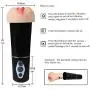 Masturbator Cup Masturbation Vibrating Male Masturbators, Treediride 2 in 1 3D Realistic Vagina Pussy Sex Toys with Oral Stimulation for Men