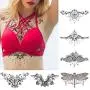 glaryyears 6 Sheets Black Underboob Tattoo for Women, Flower Bird Dragonfly Butterfly Leaf Designs Temporary Tattoo Stickers on Chest Waist Waterproof Body Art 5.4x9.45” glaryyears 6 Sheets Black Underboob Tattoo for Women, Flower Bird Dragonfly Butterfly Leaf Designs Temporary Tattoo Stickers on Chest Waist Waterproof Body Art 5.4x9.45”