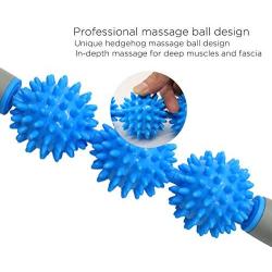 Muscle Roller Stick with 3 Ball Professional Grade Trigger - Massager Stick for Pain Relief Deep Tissue Muscle-Women Men Cellulite Blasting Remover Personal Massage for Back Leg Foot Neck