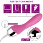 Wireless Personal Wand Massager, Cordless Rechargeable Waterproof Magic Mini Handheld Massager Powerful Multi-Speed Patterns Whisper Quiet Power Wand for Body Therapeutic