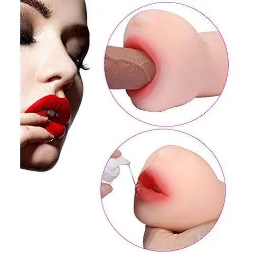 Male Masturbators Sex Toys, iMiMi 3D Realistic Vagina and Mouth Masturbator with Teeth and Tongue Masturbation Cup Male Masturbators Sex Toys, iMiMi 3D Realistic Vagina and Mouth Masturbator with Teeth and Tongue Masturbation Cup
