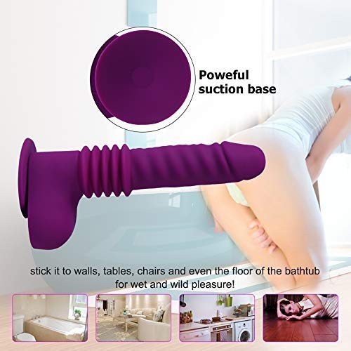 UXBCR Thrusting Viberating Vibrartors for Women Ladies with 6 Speed Modes Wireless Waterproof Vibrant Toy with Suction Cup Adult Toys