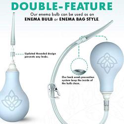 Enema Bulb Kit - Extra Large 12oz (375ml) Anal Douche for Men and Women - Portable - BPA and Phthalates Free - by Mikacare