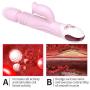 Wushuangyu Realistic Silicone Female Vibrant Toys with 12 Frequency Telescopic and 12 Kinds of Tongue Licking Rechargeable - Vibrant Toy