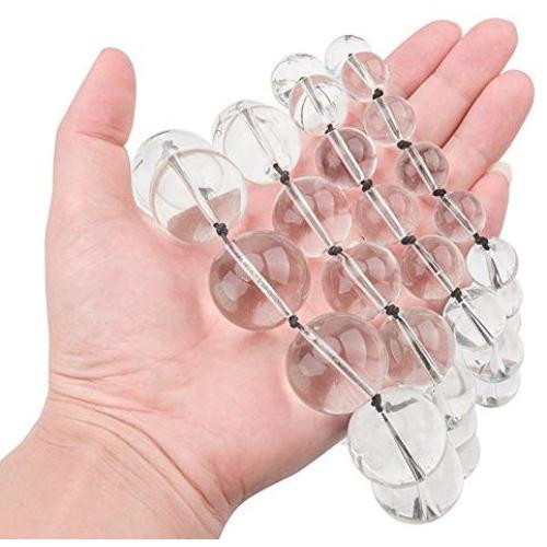 (Size XL ) 1PC Glass Anal Beads, 4 Sizes Unisex Anal Plug Big Smooth Crystal Balls Gay Butt Plug Sex Toys for Men, Adult Erotic Toys