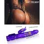 bom bex Dildo Vibrator - Rabbit Vibe with Rotating Bead for Women - Clitoral Stimulator,Masturbation Vibe for Females.Sex Toys,Purple (Purple)