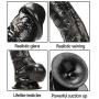 Womens 9.65 Inch Suction Cup Silicone Soft-ĎîLdɔ Toys Black Tiantianxuexi