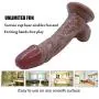Medical Grade Silicone with Strong Suction Cup Training Expander Insert Wand Toys for Female Realistic Soft - Brown- Biyenanian1.2