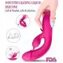 G Spot Rabbit Vibrator, Sexy Slave Ava Clitoral Stimulator with Tongue Tickler, Liquid Silicone Waterproof Dildo Massager with 7 Vibration, Quiet Dual Stimulation Sex Toys for Women, Rose Pink G Spot Rabbit Vibrator, Sexy Slave Ava Clitoral Stimulator with Tongue Tickler, Liquid Silicone Waterproof Dildo Massager with 7 Vibration, Quiet Dual Stimulation Sex Toys for Women, Rose Pink