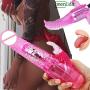 genbz Rabbit Dildo Vibrator 30 Speed Dual Vibrator Sex Toy for Woman Adult Sex Toy Sex Products Vibrators for Women(Red,Welcome)
