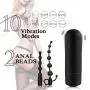 Vibrating Anal Plug Beads 10 Speeds with Enema Bulb Kit, KUUVAL Rechareable Anal Vibrator with Butt Plug Medical Silicone Douche Kit for Men Women and Couple Vibrating Anal Plug Beads 10 Speeds with Enema Bulb Kit, KUUVAL Rechareable Anal Vibrator with Butt Plug Medical Silicone Douche Kit for Men Women and Couple