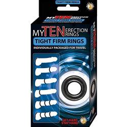 Nasstoys My Ten Erection Rings Tight Firm Rings, Black, 2.00 Ounce