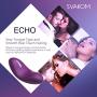 SVAKOM Echo Mini Rechargeable Luxury Women Clitorial Vibe Clitorial Stimulation Vibrator New Sex Toy Female Fetish Toys for Women Stimulator Foreplay G-spot Masturbation for Students(Violet/Pink