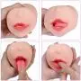 Male Masturbators Sex Toys, iMiMi 3D Realistic Vagina and Mouth Masturbator with Teeth and Tongue Masturbation Cup Male Masturbators Sex Toys, iMiMi 3D Realistic Vagina and Mouth Masturbator with Teeth and Tongue Masturbation Cup