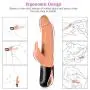 UTIMI Thrusting G-spot Vibrator Rechargeable Realistic Dildo with 8 Vibration Sex toys for Women