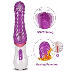 Clitoral Tongue Vibrator 360° 7x7 Vibration Rotation Combinations for Realistic Oral Sex Fun, PALOQUETH Rechargeable Clit Stimulator G Spot Vibrator with Heating Function for Intense Stimulation