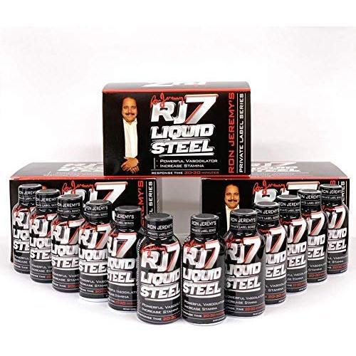 Ron Jeremy RJ7 Liquid Steel Mens Formula – Pre-Romance Liquid Shot to Boost Drive, Stamina and Firmness. Works in Under 30 Minutes. 36 Bottles 2 Ounces Each.
