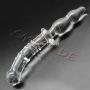 Multifunctional Glass Wand for pleasure anal plug wand Big Double Dong Headed Crystal wand