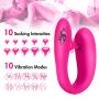 G-Spot Couples Vibrator for Clitoris Stimulation with 10M Remote Control,10 Suctions&Vibrations Nipple Anal Vagina Sucking Vibrator with Dual Motors,Adult Sex Toys for Women (Pink)