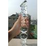 T-explorer Sex Toys Adult Toys Large Big 11.8 Inch Transparent Crystal Immitate Glass Penis Glass Dilddo with 3 Big Beads Female Apparatus Masturbation G-spot Stimulate Stimulator Stimulation Anal Plug for Women