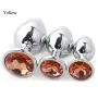 Pack of 3 Heart-Shaped Steel Jeweled Sexy Stimulation Toys Small/Medium/Large Metal Butt Trainer Toys A-n-A l P l u-G s Stainless Steel (Color : Brown) Pack of 3 Heart-Shaped Steel Jeweled Sexy Stimulation Toys Small/Medium/Large Metal Butt Trainer Toys A-n-A l P l u-G s Stainless Steel (Color : Brown)